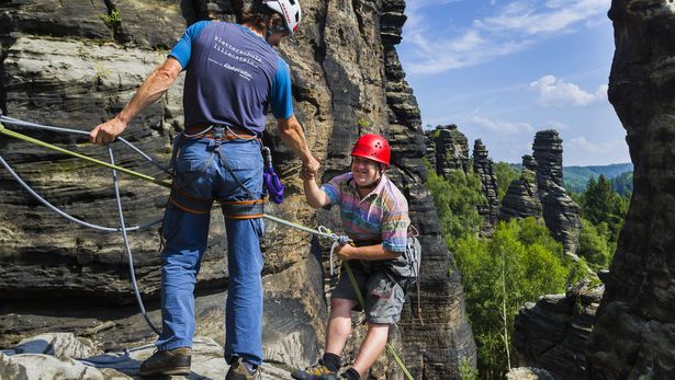 Accessible climbing Saxon Switzerland