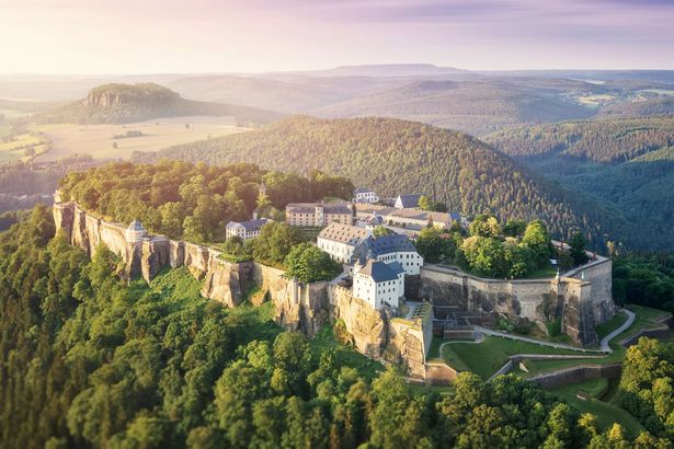 View of Königstein fortress from above